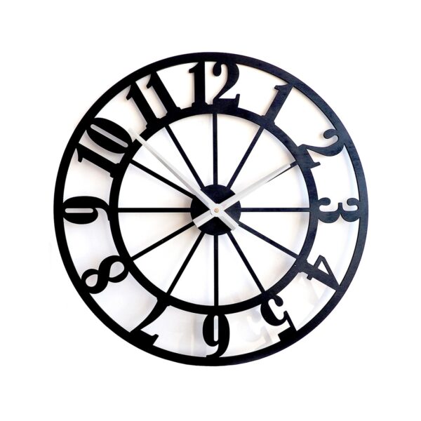 Черные настенные часы в стиле лофт