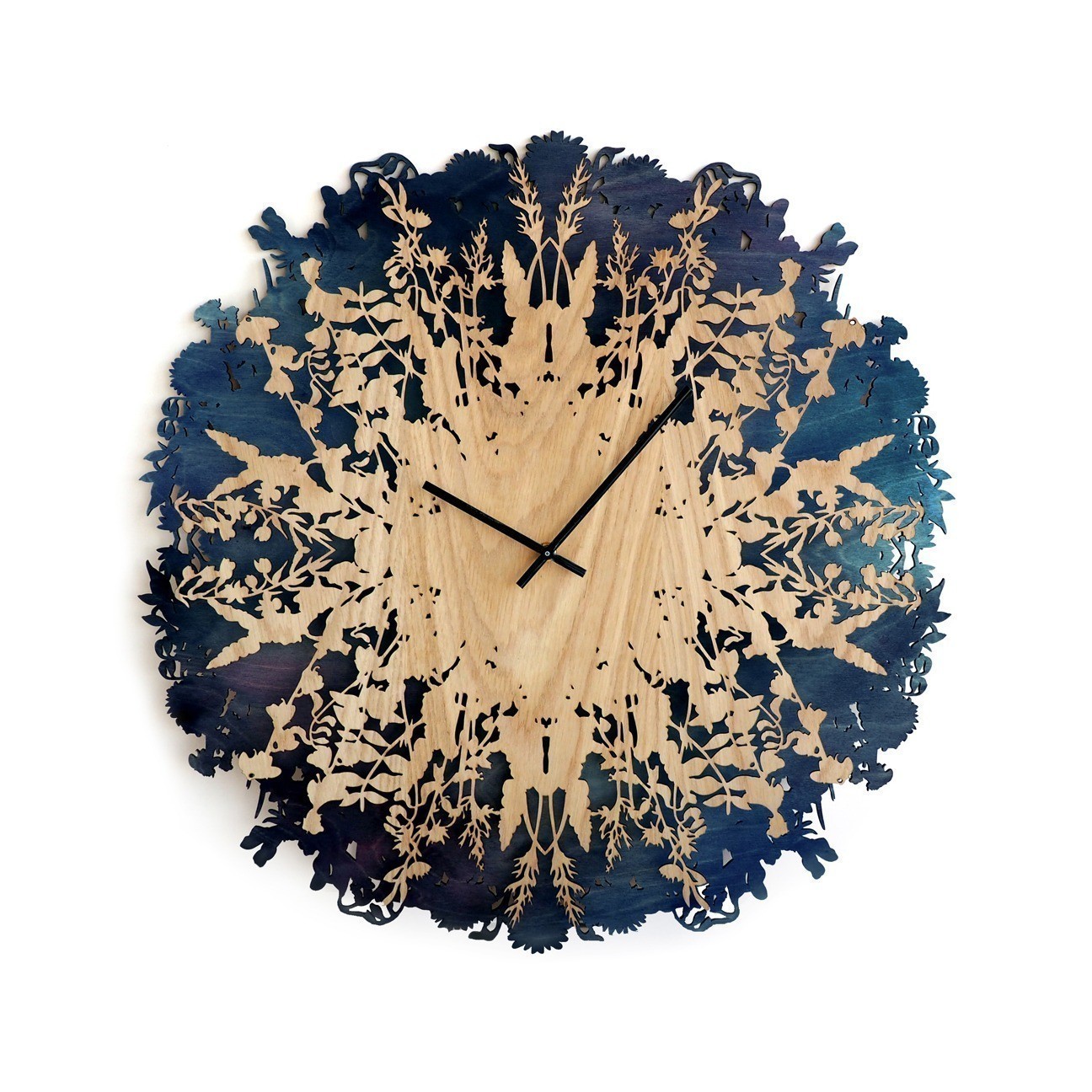 Часы настенные кварцевые ROOMTON Botanica Blue 003/60/BL