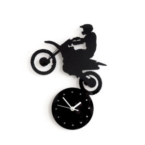 Настенные часы Мотоспорт, часы черные на стену