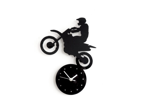 Настенные часы Мотоспорт, часы черные на стену